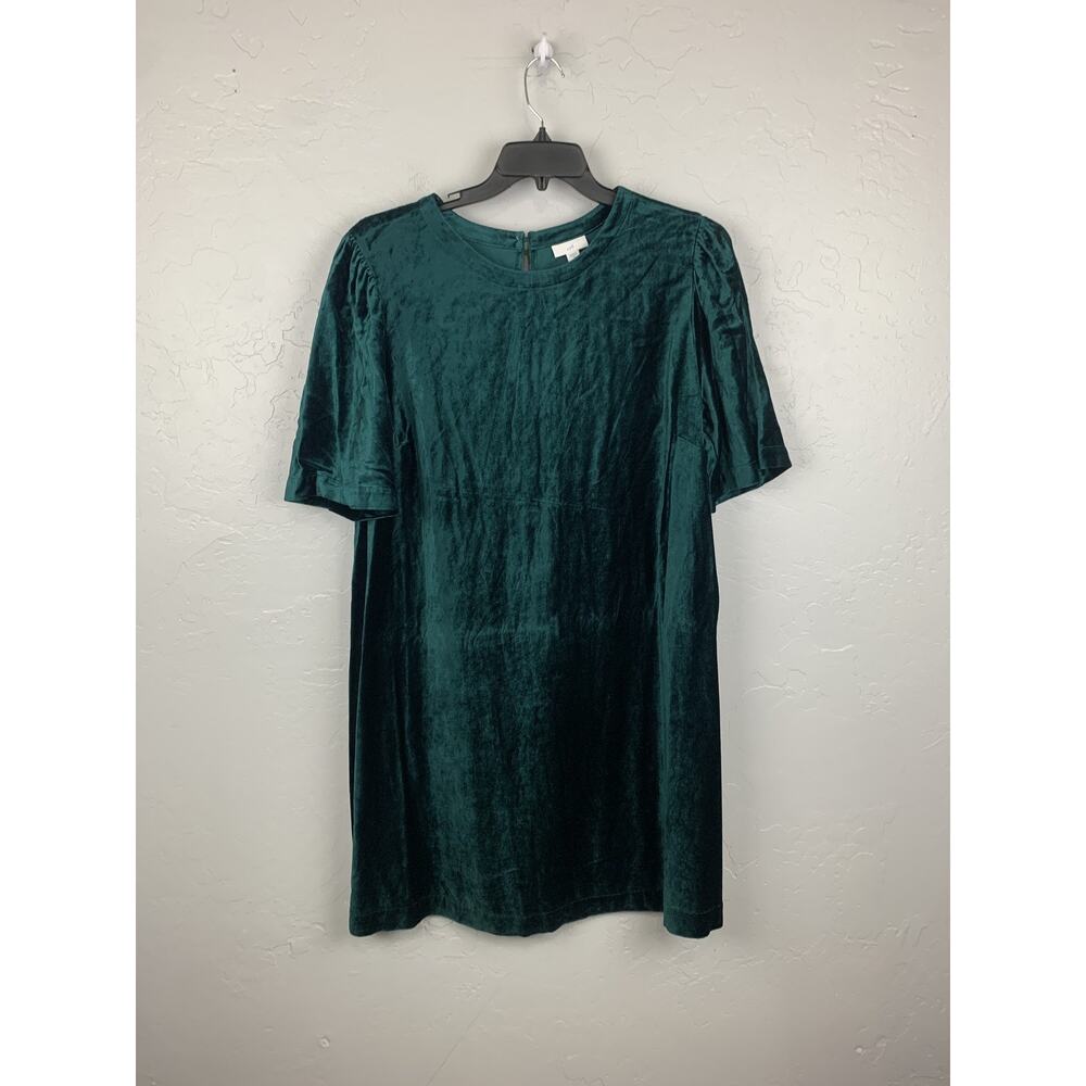 J. Jill Emerald Green Velvet Midi Dress